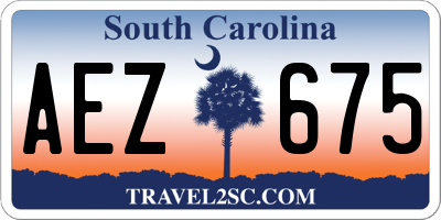 SC license plate AEZ675