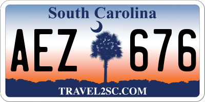 SC license plate AEZ676
