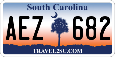SC license plate AEZ682