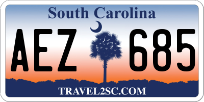 SC license plate AEZ685