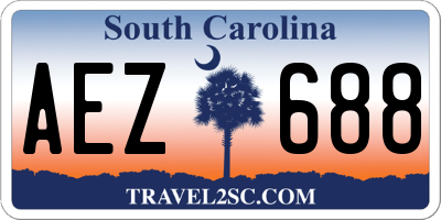 SC license plate AEZ688