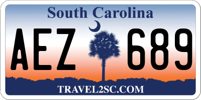 SC license plate AEZ689