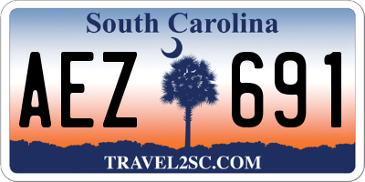 SC license plate AEZ691