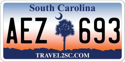 SC license plate AEZ693