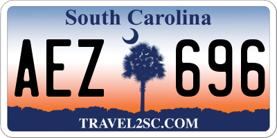 SC license plate AEZ696
