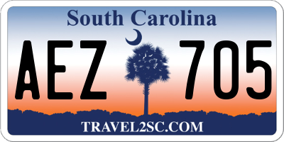 SC license plate AEZ705