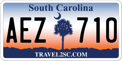 SC license plate AEZ710