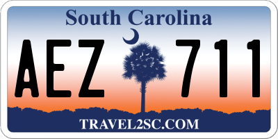 SC license plate AEZ711