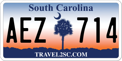 SC license plate AEZ714