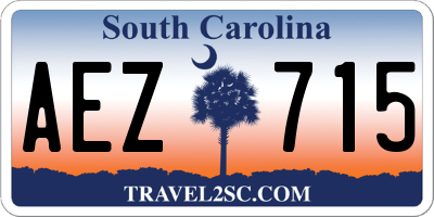 SC license plate AEZ715