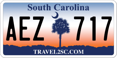 SC license plate AEZ717
