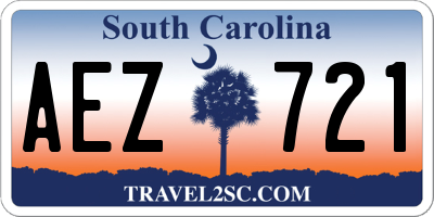 SC license plate AEZ721