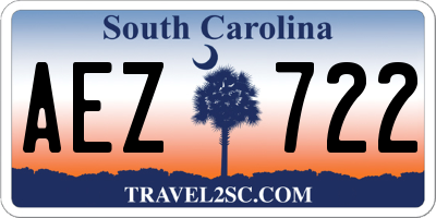 SC license plate AEZ722