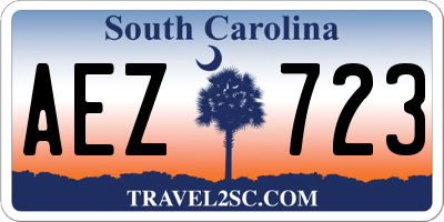 SC license plate AEZ723