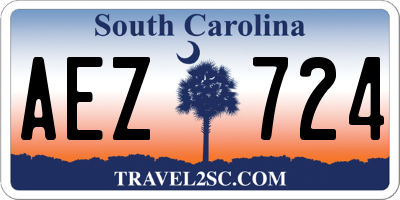 SC license plate AEZ724