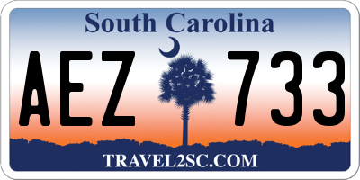 SC license plate AEZ733