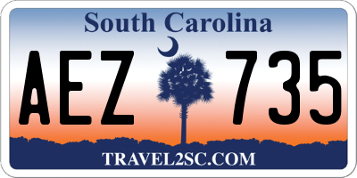 SC license plate AEZ735