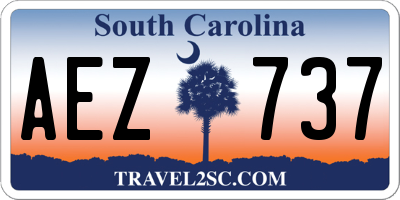 SC license plate AEZ737