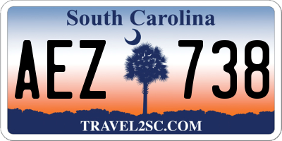 SC license plate AEZ738