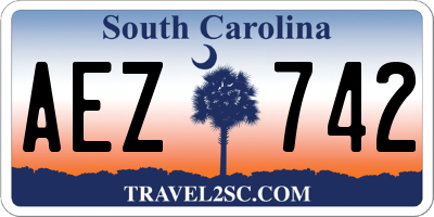 SC license plate AEZ742