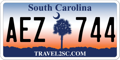 SC license plate AEZ744
