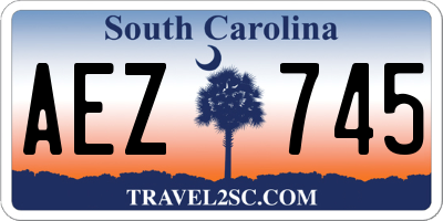 SC license plate AEZ745