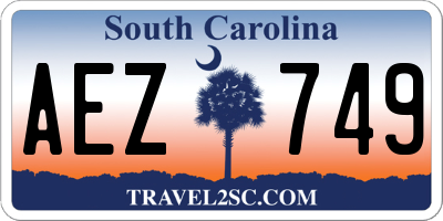SC license plate AEZ749