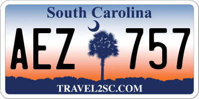 SC license plate AEZ757