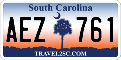 SC license plate AEZ761