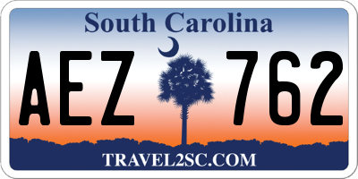 SC license plate AEZ762