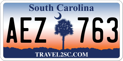 SC license plate AEZ763