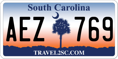 SC license plate AEZ769