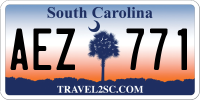 SC license plate AEZ771