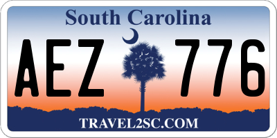 SC license plate AEZ776