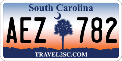 SC license plate AEZ782