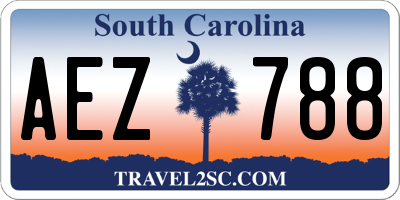 SC license plate AEZ788