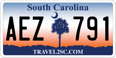 SC license plate AEZ791