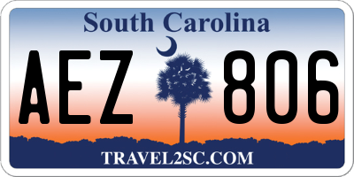SC license plate AEZ806