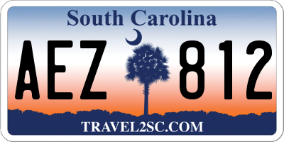 SC license plate AEZ812