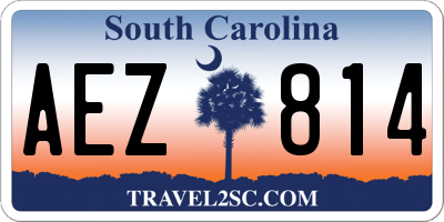 SC license plate AEZ814