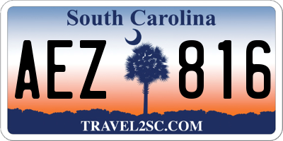 SC license plate AEZ816
