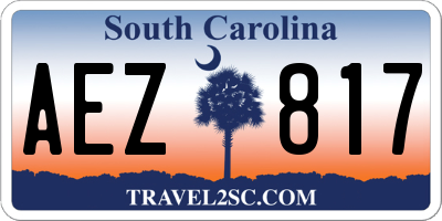 SC license plate AEZ817