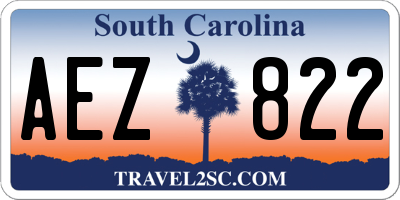 SC license plate AEZ822