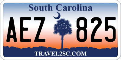 SC license plate AEZ825