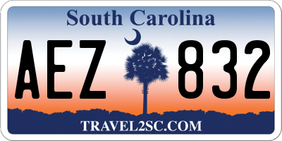 SC license plate AEZ832