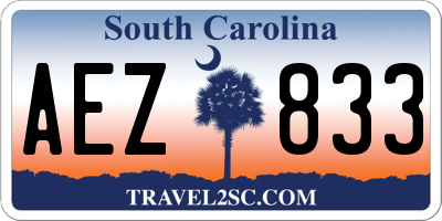 SC license plate AEZ833