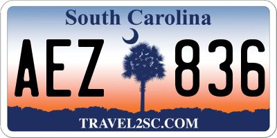 SC license plate AEZ836