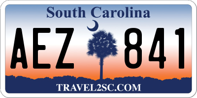 SC license plate AEZ841