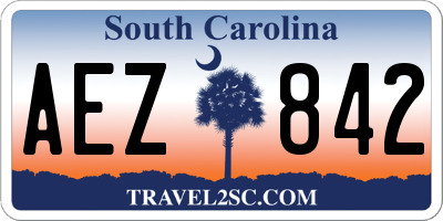 SC license plate AEZ842
