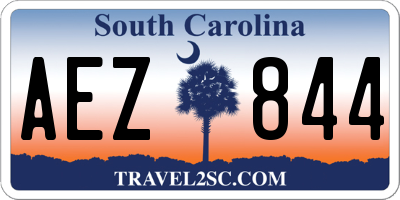 SC license plate AEZ844
